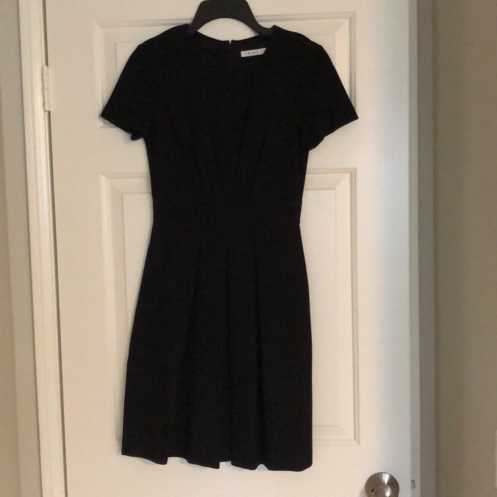Trina Turk Black Pleated Dress
